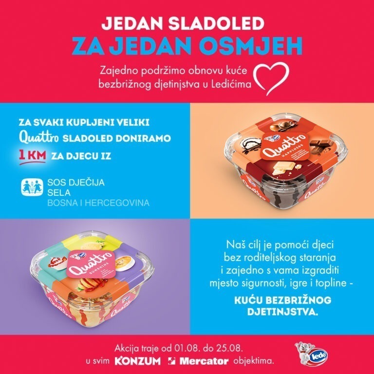 Jedan sladoled za jedan osmijeh: Sa Ledom gradimo osmijehe u Ledićima