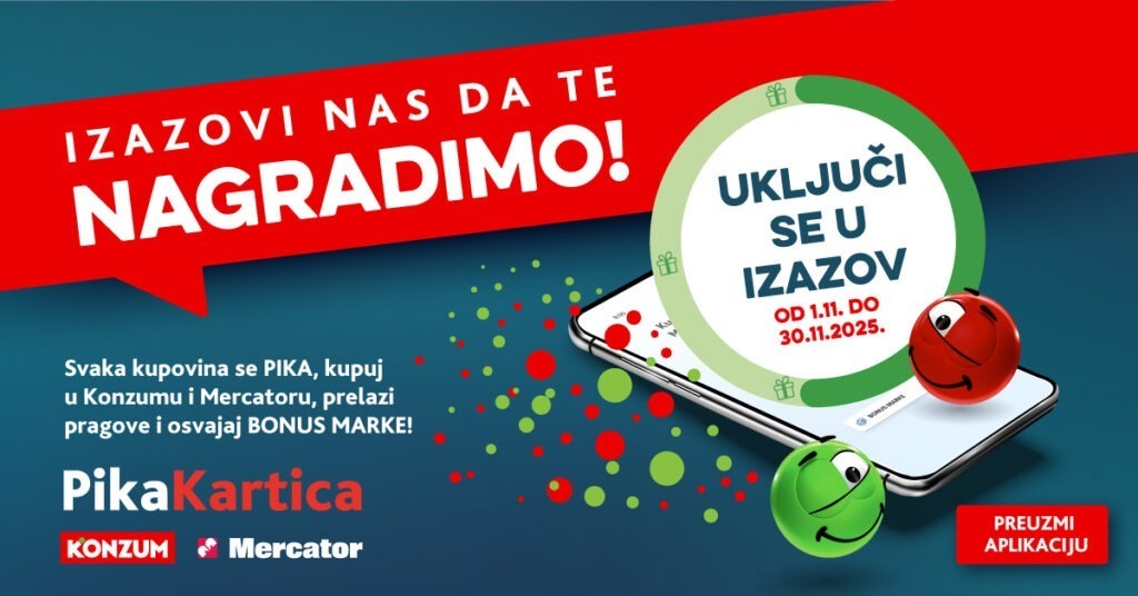 Konzum i Mercator dodatno nagrađuju kupce